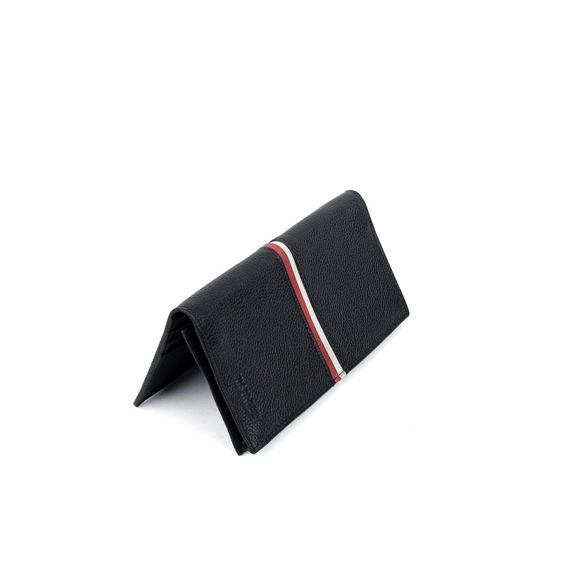 BLACK LEATHER LONG WALLET - Hi-Street