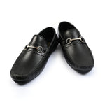 BLACK LEATHER MOCCASIN - Hi-Street