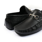 BLACK LEATHER MOCCASIN - Hi-Street