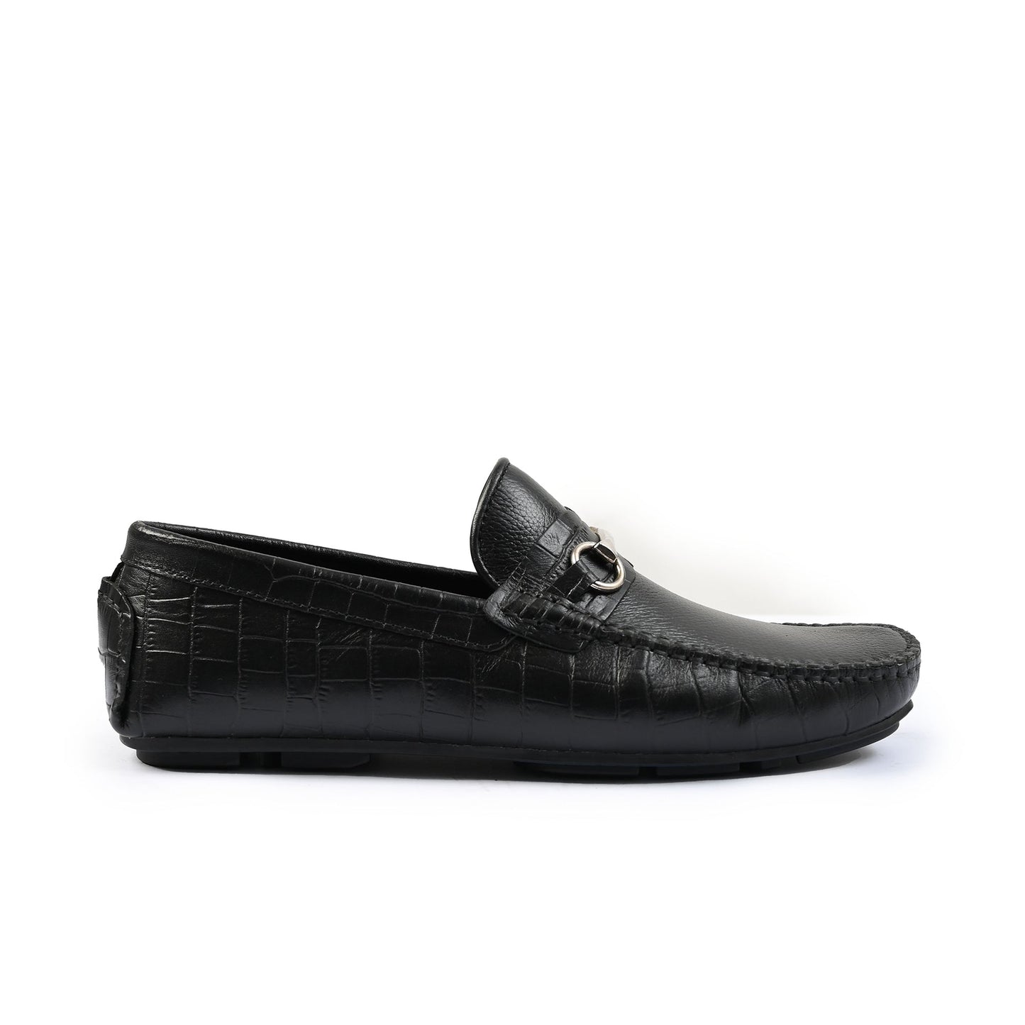 BLACK LEATHER MOCCASIN - Hi-Street