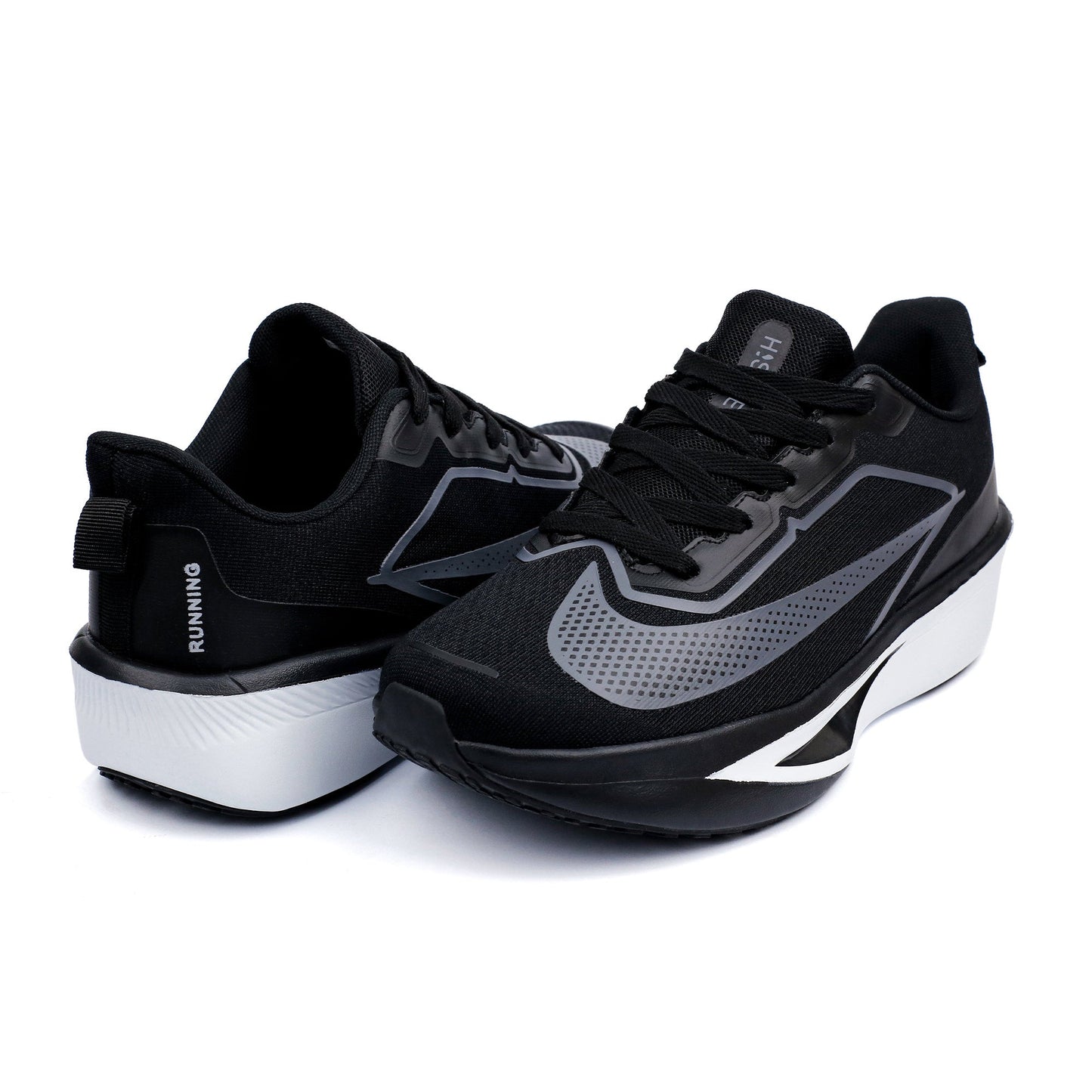 BLACK MEMORY FOAM COMFORT TRAINER - Hi-Street
