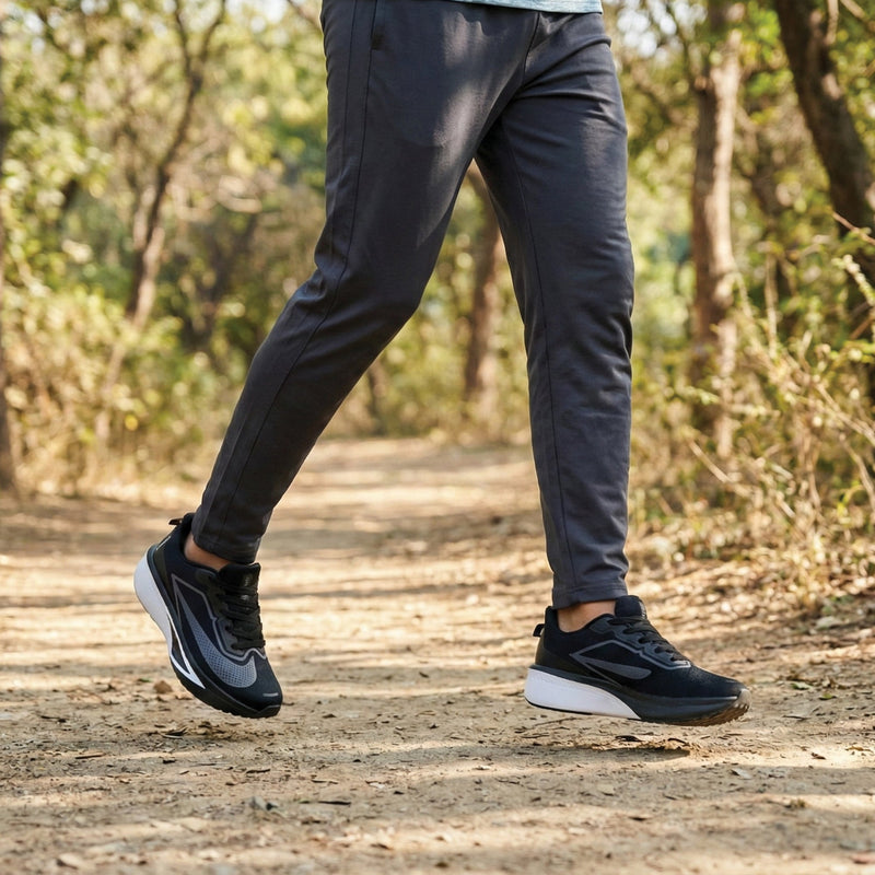 BLACK MEMORY FOAM COMFORT TRAINER - Hi-Street