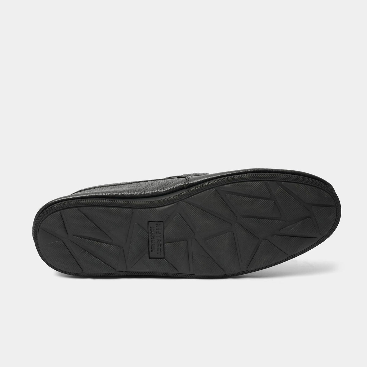 BLACK MILLED LEATHER LOAFER - Hi-Street