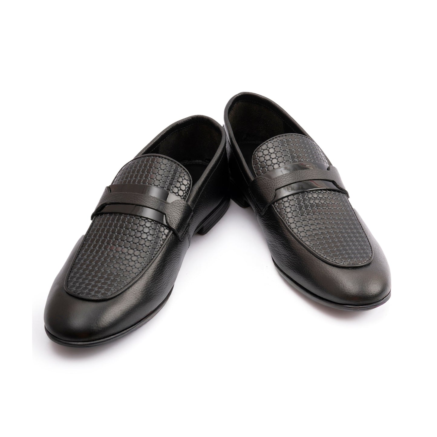 BLACK MULTI LEATHER SHOES - Hi-Street