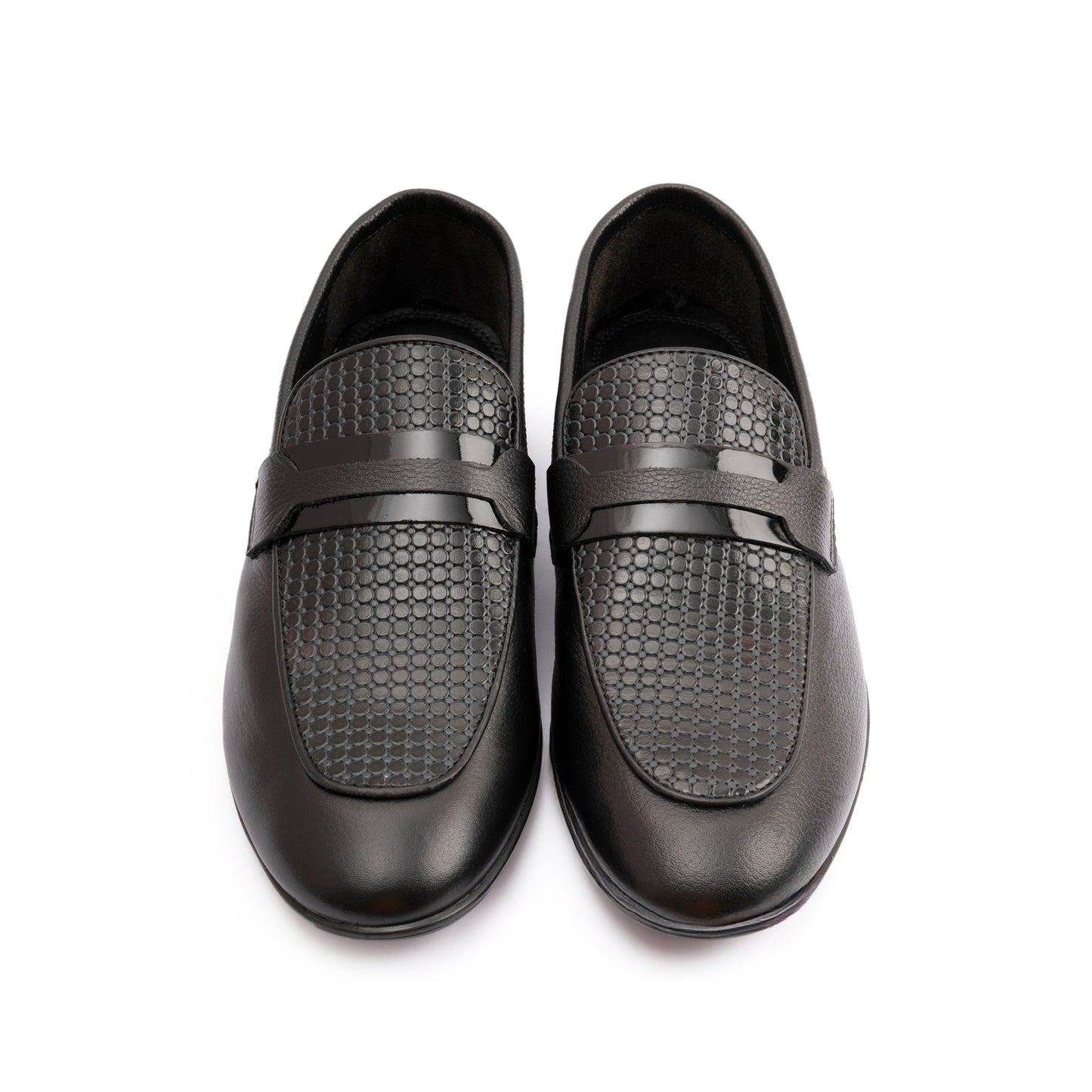 BLACK MULTI LEATHER SHOES - Hi-Street