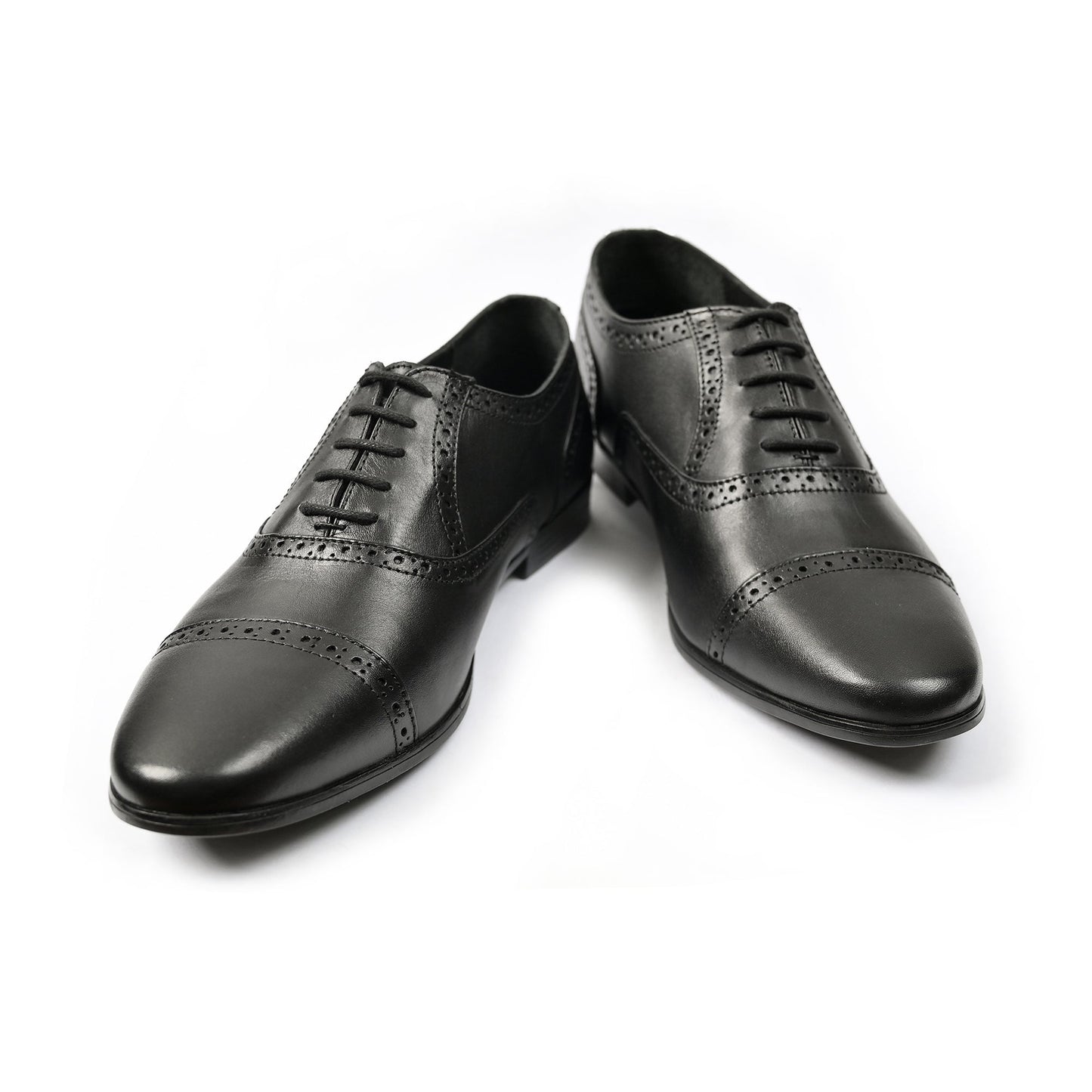 BLACK OXFORD LEATHER SHOES - Hi-Street