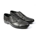 BLACK OXFORD LEATHER SHOES - Hi-Street