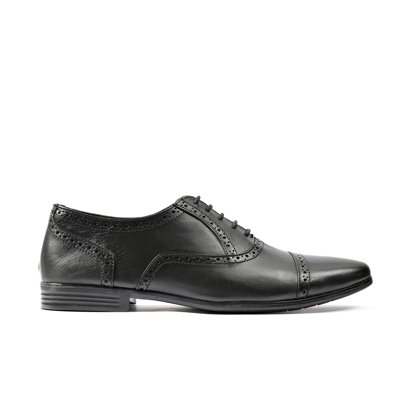 BLACK OXFORD LEATHER SHOES - Hi-Street