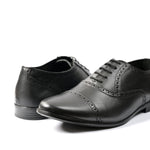 BLACK OXFORD LEATHER SHOES - Hi-Street