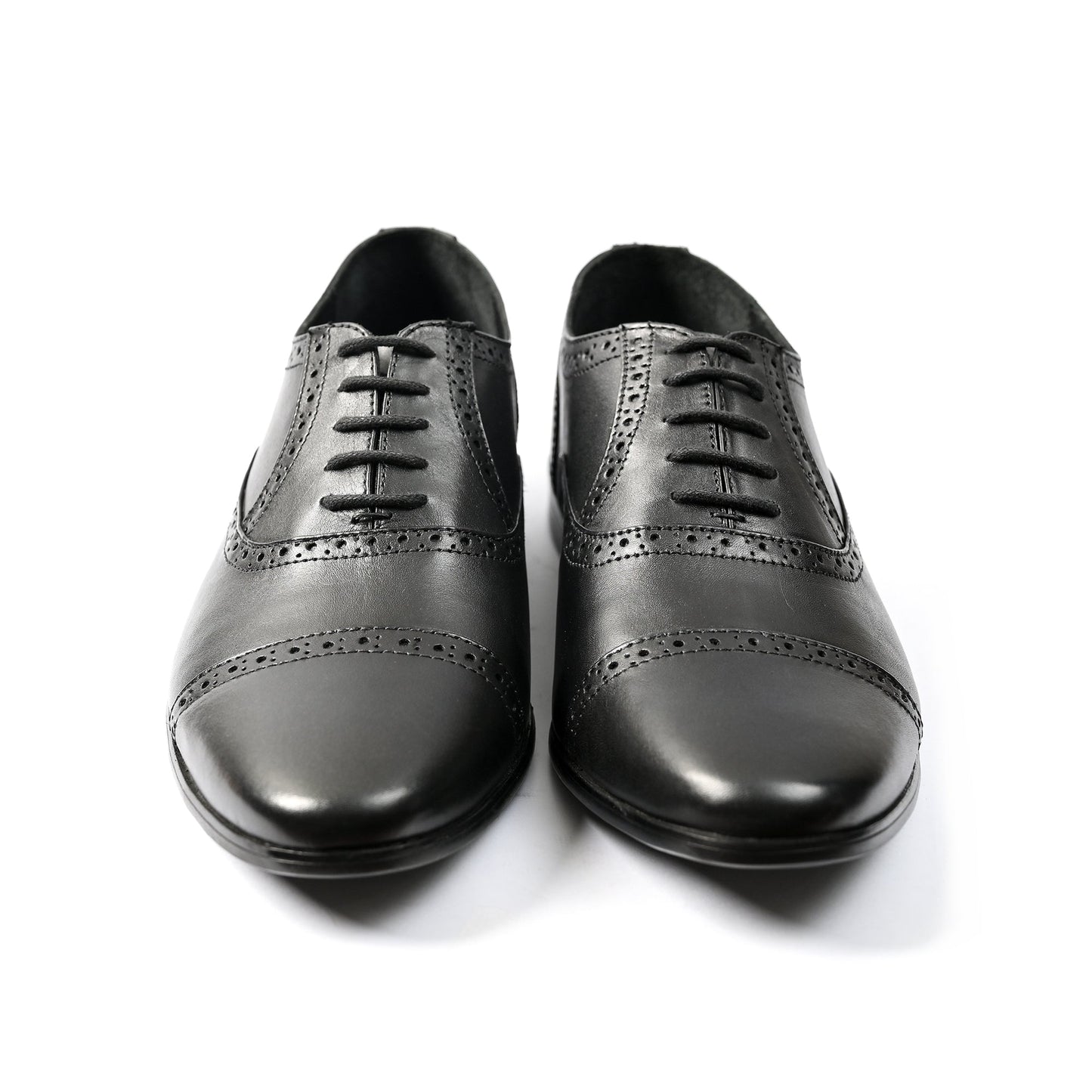 BLACK OXFORD LEATHER SHOES - Hi-Street