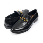 BLACK PATENT BUCKLE SHOES - Hi-Street