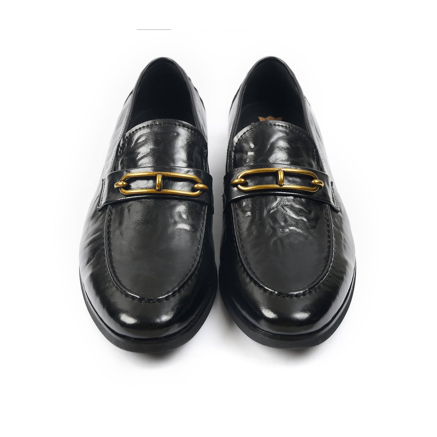 BLACK PATENT BUCKLE SHOES - Hi-Street