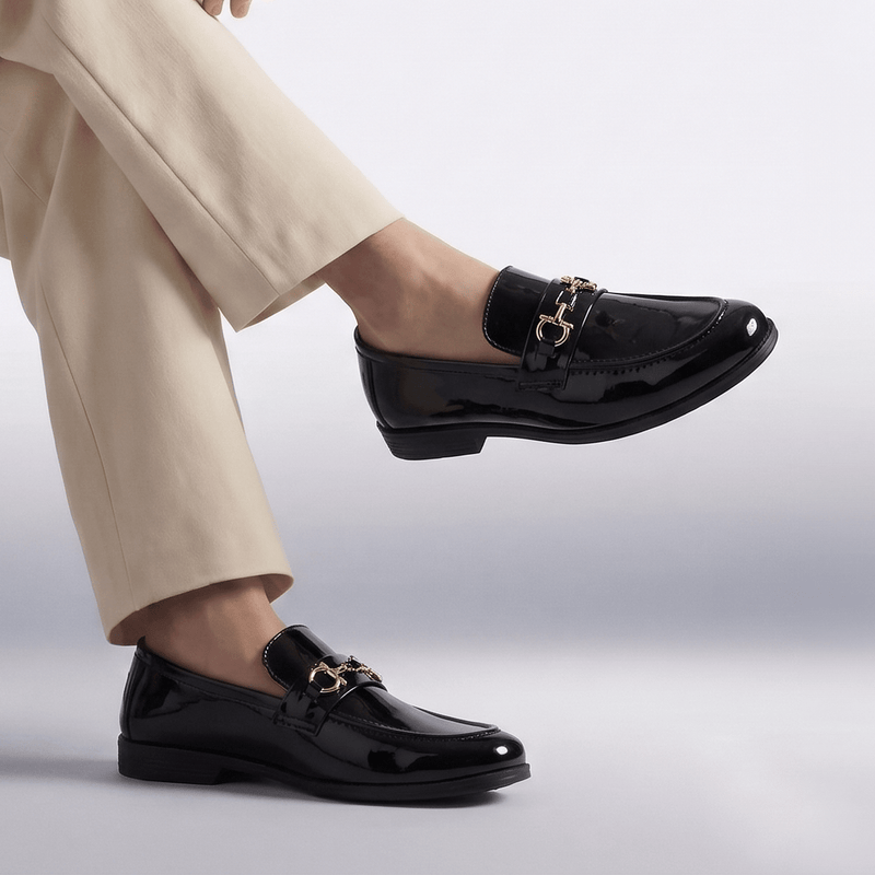 BLACK PATENT LEATHER SHOES - Hi-Street