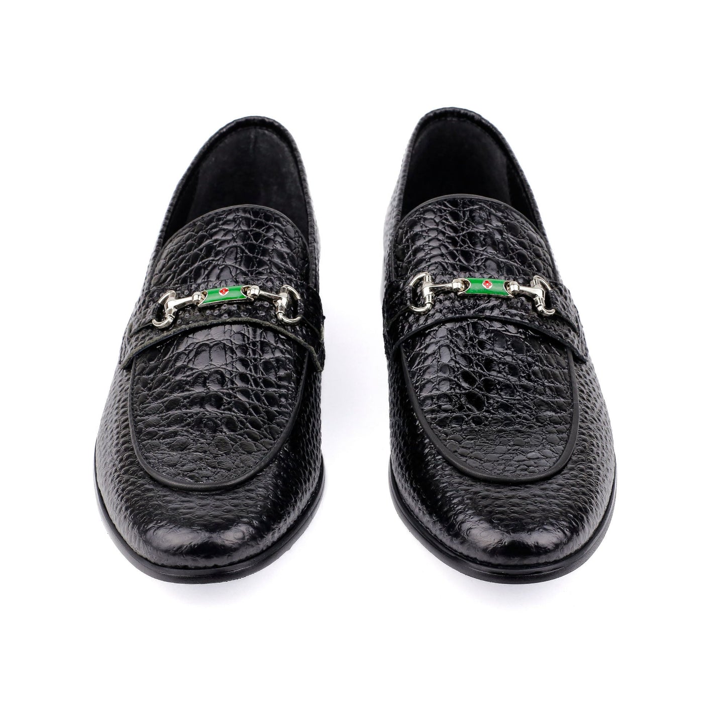 BLACK PATENT TEXTURED SHOES - Hi-Street