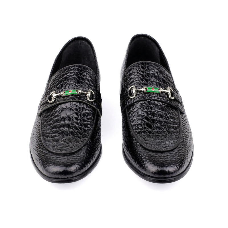 BLACK PATENT TEXTURED SHOES - Hi-Street