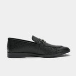BLACK PEBBLE GRAIN LEATHER SHOES - Hi-Street