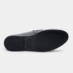 BLACK PEBBLE GRAIN LEATHER SHOES - Hi-Street