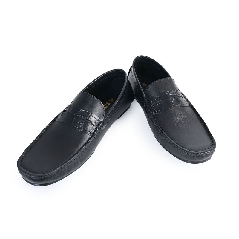 BLACK SOFT LEATHER COMFORT LOAFER - Hi-Street