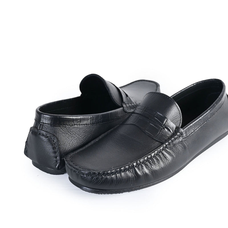 BLACK SOFT LEATHER COMFORT LOAFER - Hi-Street