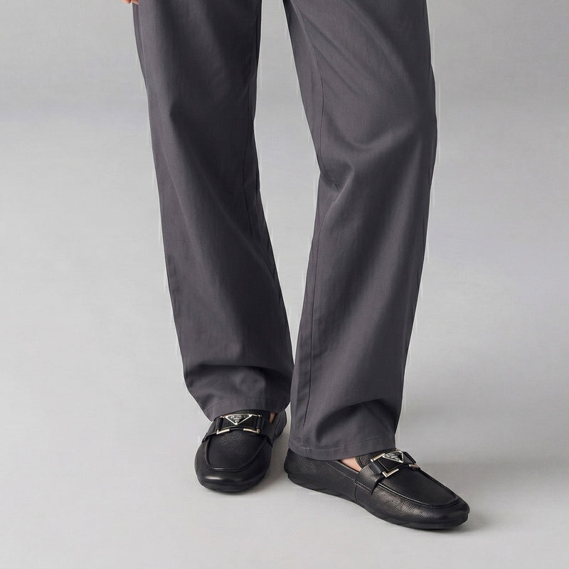 BLACK SOFT LEATHER SHOES - Hi-Street