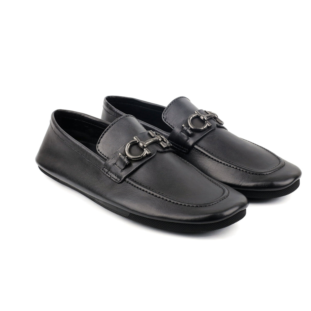 BLACK SOFT LEATHER SHOES - Hi-Street