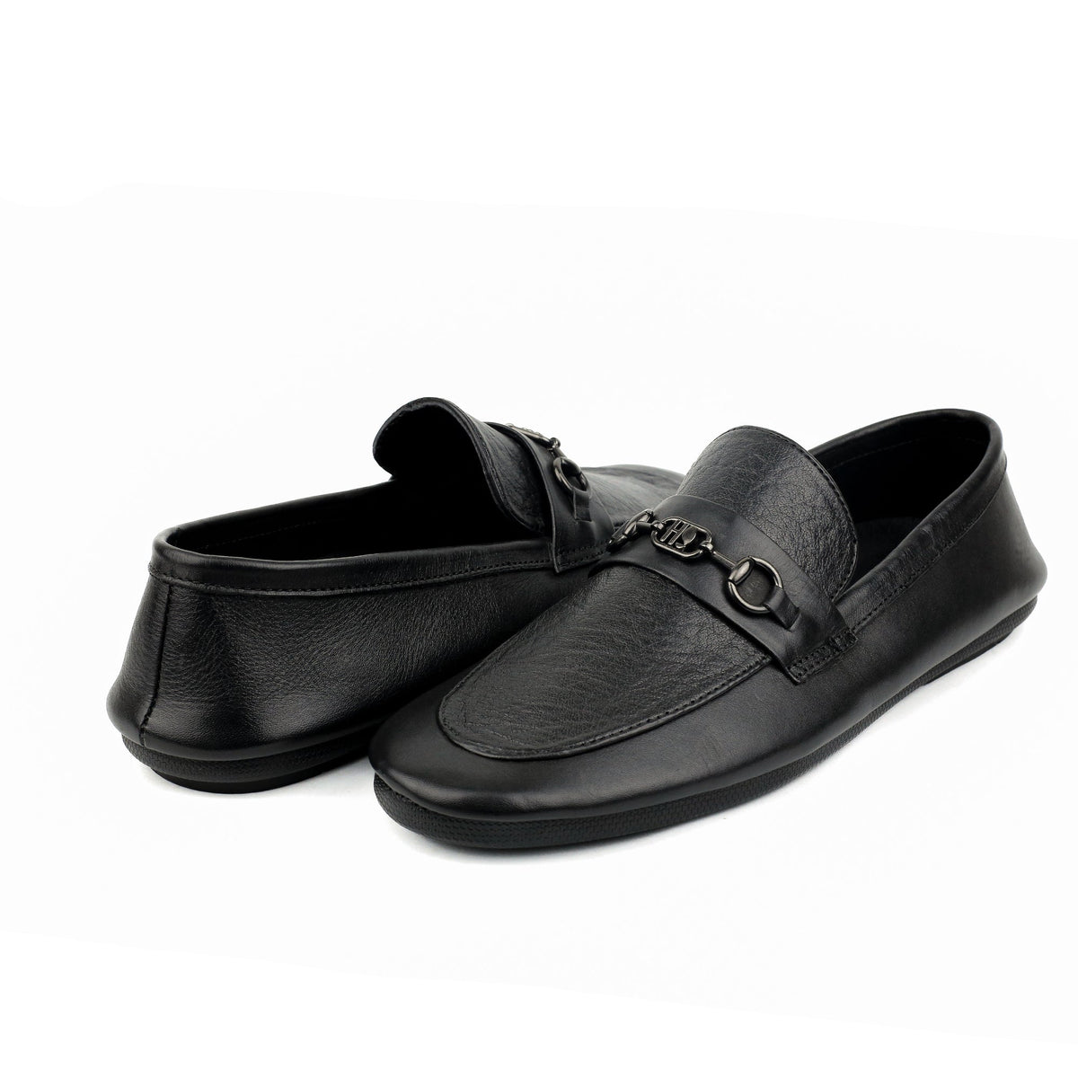 BLACK SOFT LEATHER SHOES - Hi-Street