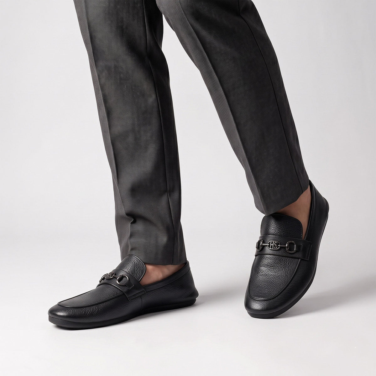 BLACK SOFT LEATHER SHOES - Hi-Street
