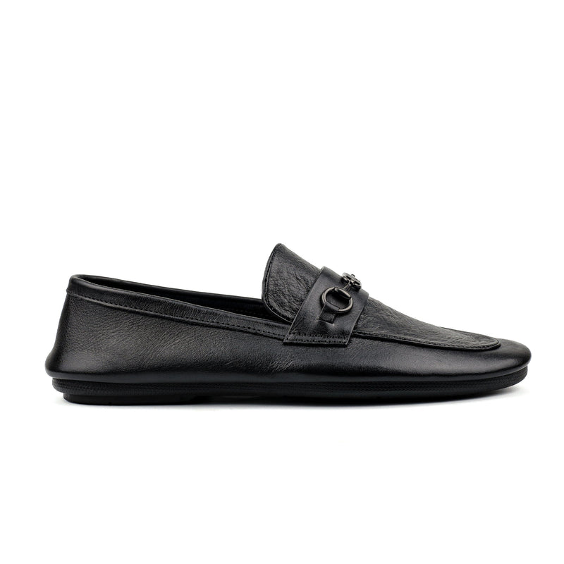 BLACK SOFT LEATHER SHOES - Hi-Street