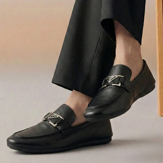 BLACK SOFT LEATHER SHOES - Hi-Street