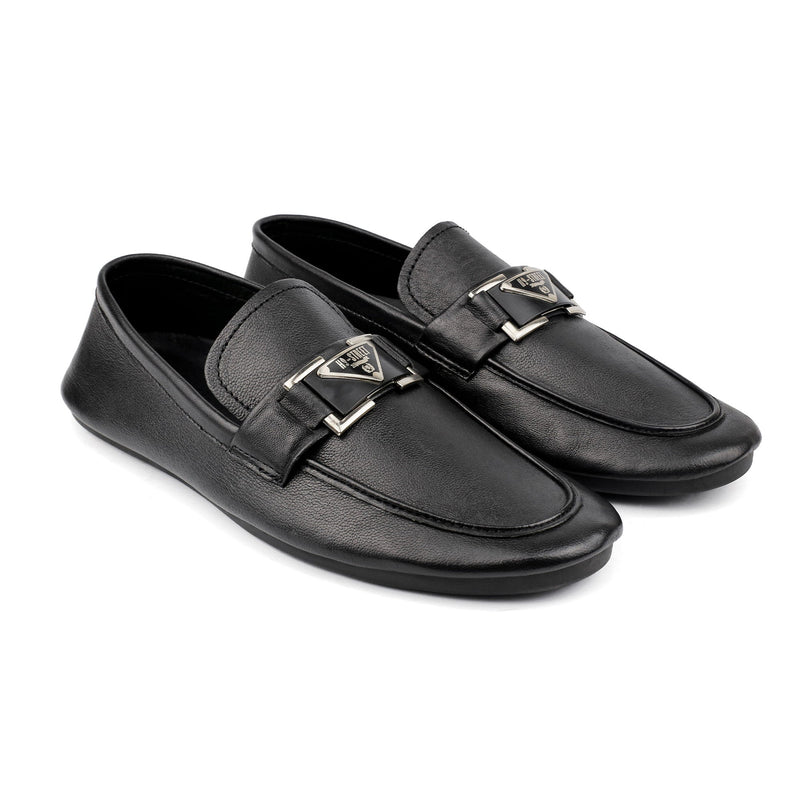BLACK SOFT LEATHER SHOES - Hi-Street