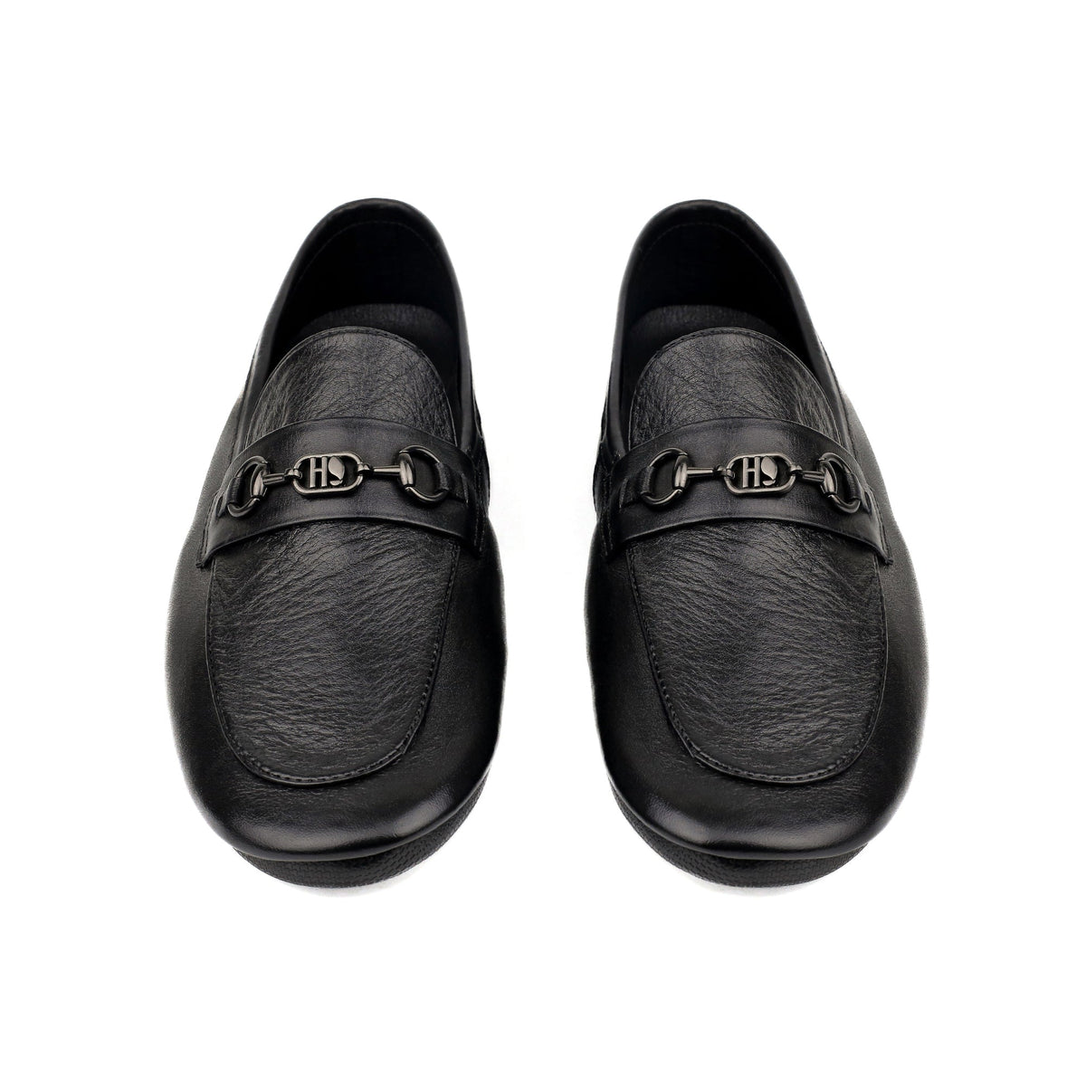 BLACK SOFT LEATHER SHOES - Hi-Street