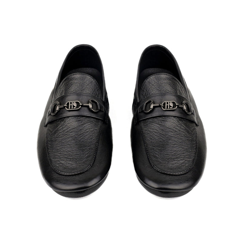 BLACK SOFT LEATHER SHOES - Hi-Street
