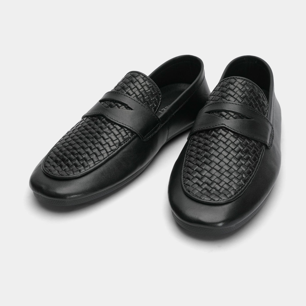 BLACK SPLIT LEATHER LOAFER - Hi-Street
