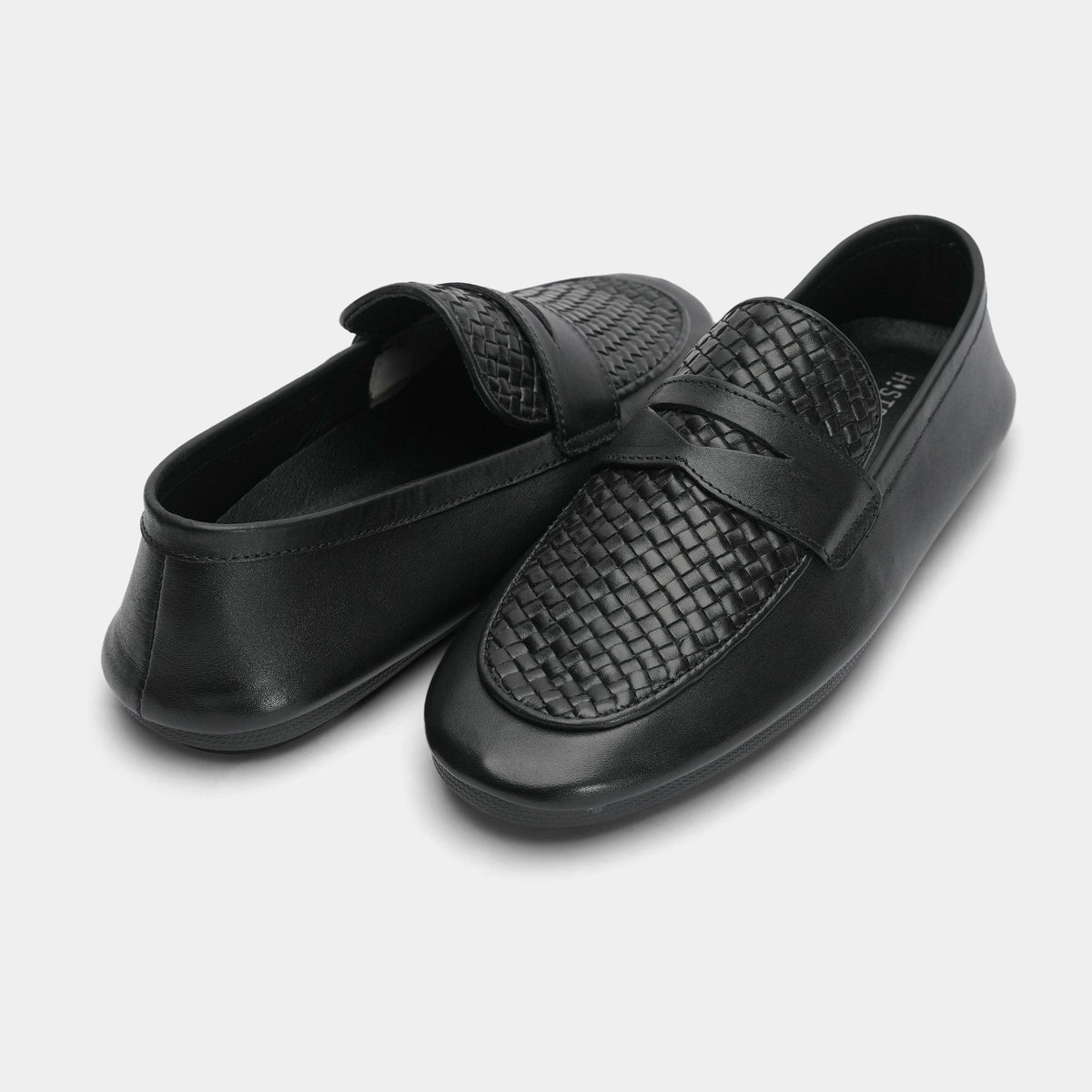 BLACK SPLIT LEATHER LOAFER - Hi-Street