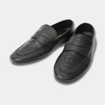 BLACK SPLIT LEATHER LOAFER - Hi-Street
