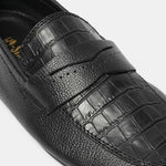 BLACK SPLIT LEATHER LOAFER - Hi-Street