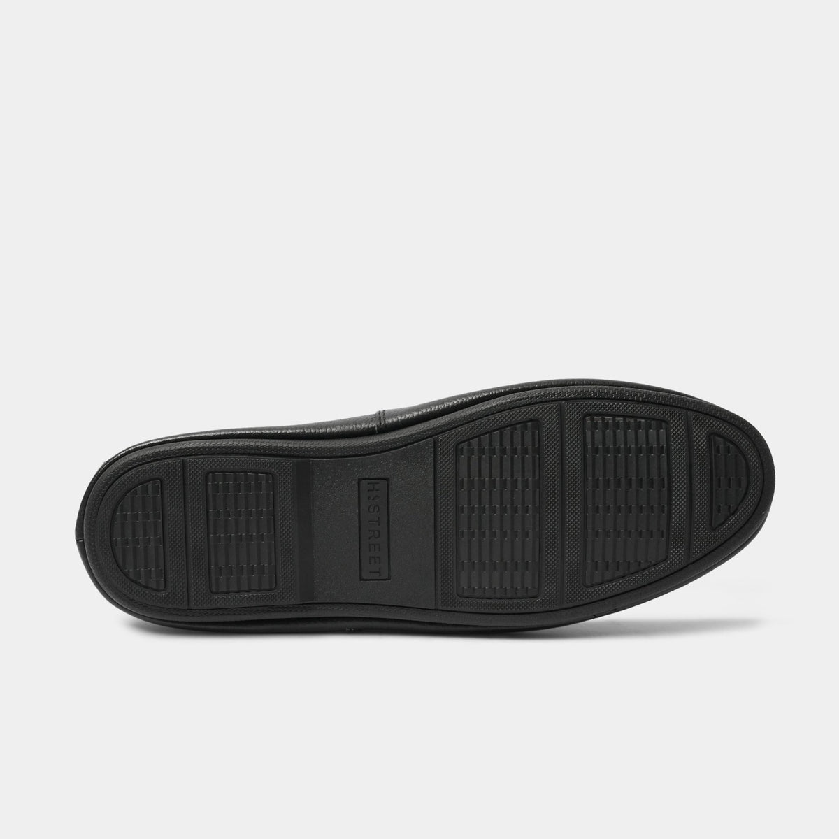 BLACK SPLIT LEATHER LOAFER - Hi-Street