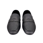 BLACK SPLIT LEATHER LOAFERS - Hi-Street