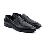 BLACK SPLIT LEATHER SHOES - Hi-Street