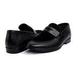 BLACK SPLIT LEATHER SHOES - Hi-Street
