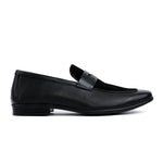 BLACK SPLIT LEATHER SHOES - Hi-Street