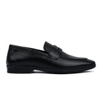 BLACK SPLIT LEATHER SHOES - Hi-Street