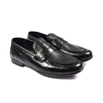 BLACK SPLIT LEATHER SHOES - Hi-Street