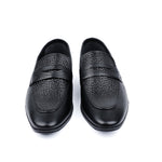 BLACK SPLIT LEATHER SHOES - Hi-Street