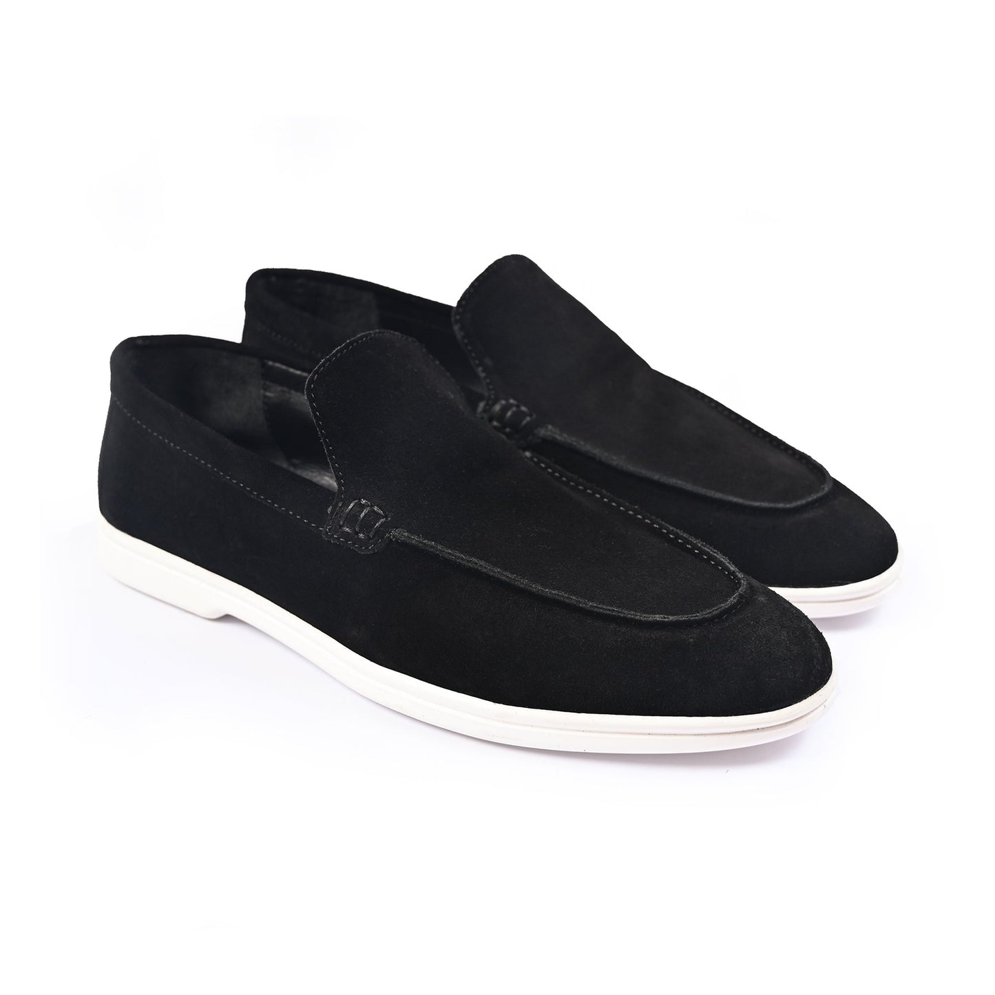 BLACK SUED OLD MONEY SHOES - Hi-Street