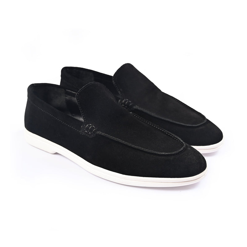 BLACK SUED OLD MONEY SHOES - Hi-Street