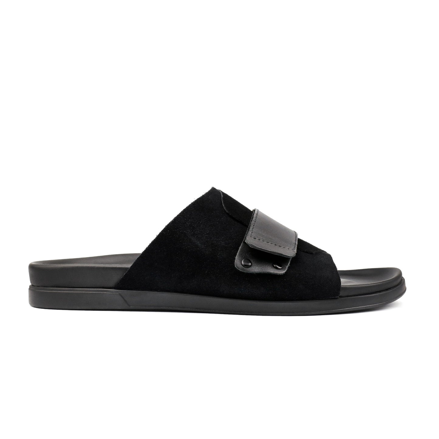 BLACK SUEDE COMFORT SLIPPER - Hi-Street