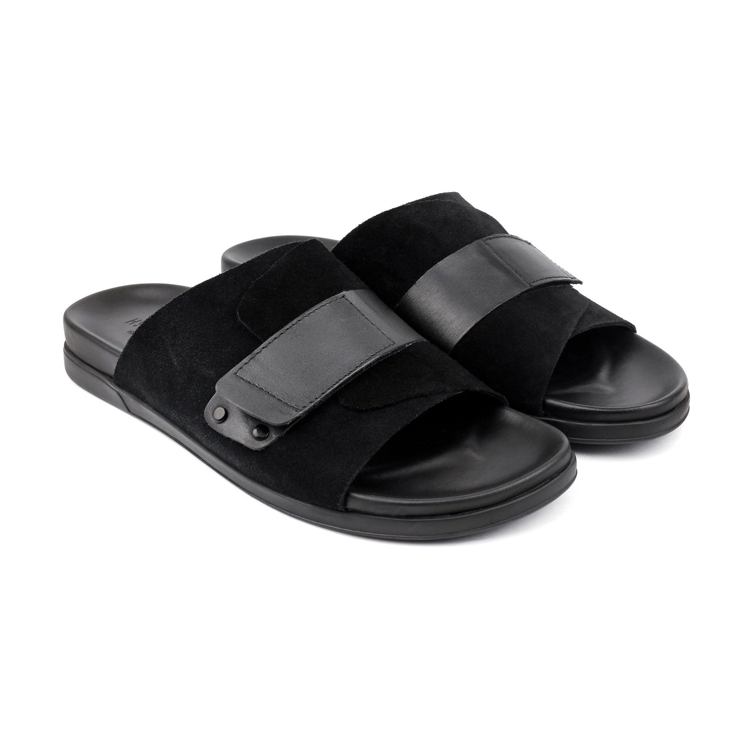 BLACK SUEDE COMFORT SLIPPER - Hi-Street