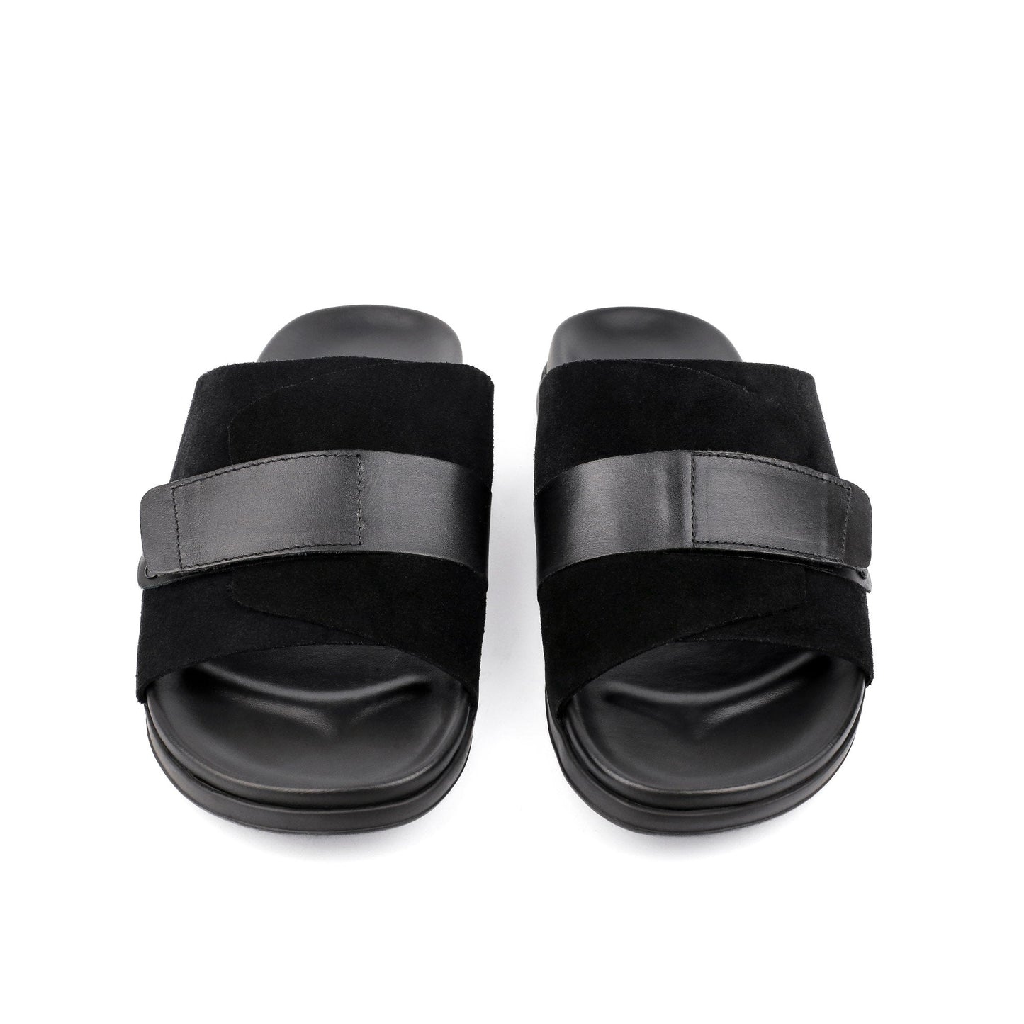 BLACK SUEDE COMFORT SLIPPER - Hi-Street