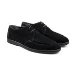 BLACK SUEDE LACE UP SHOES - Hi-Street